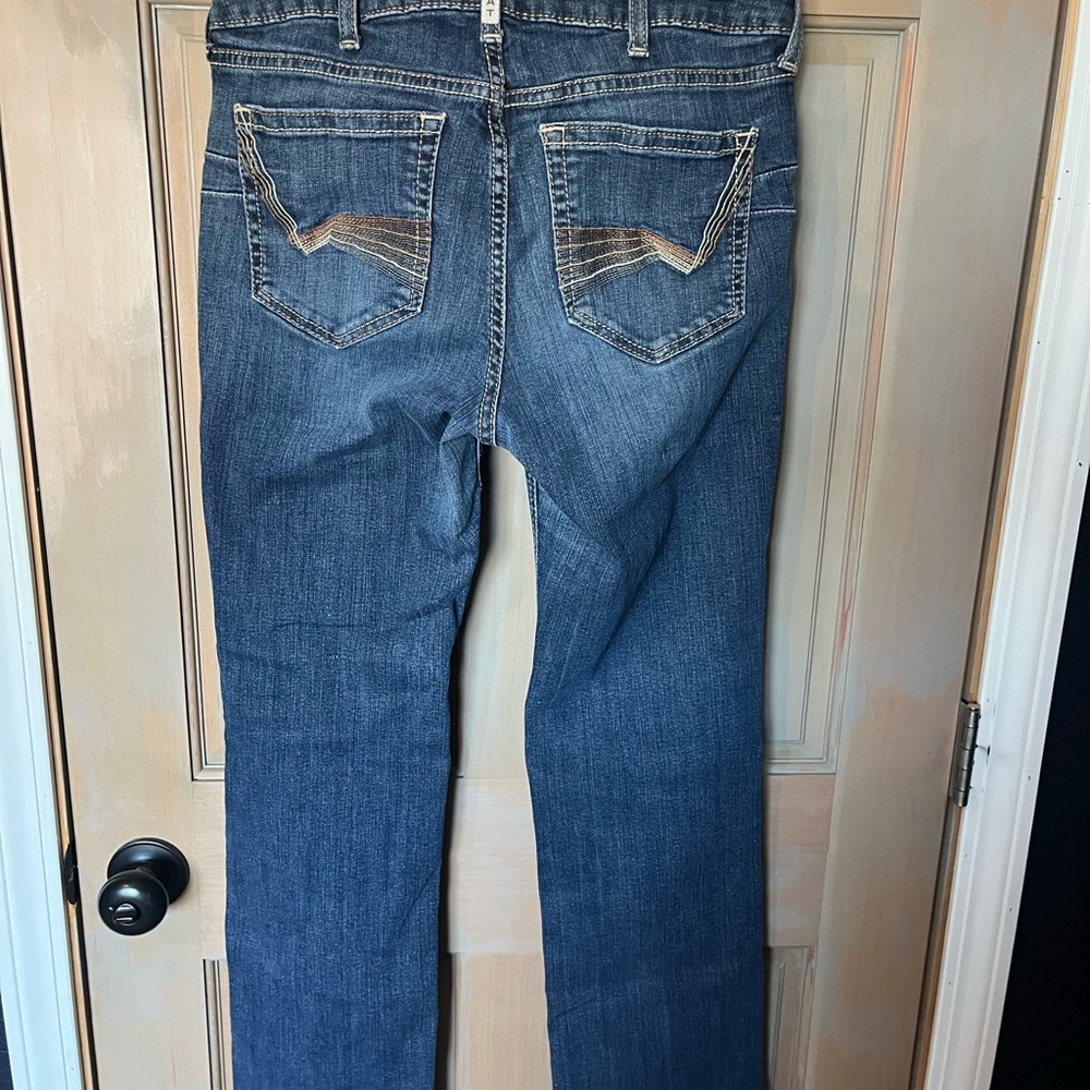 Ariat Boot Cut Dark Wash Jeans with Contrast Stitching
